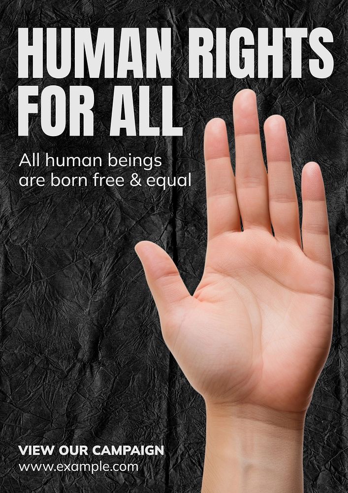 Human rights & equality poster template