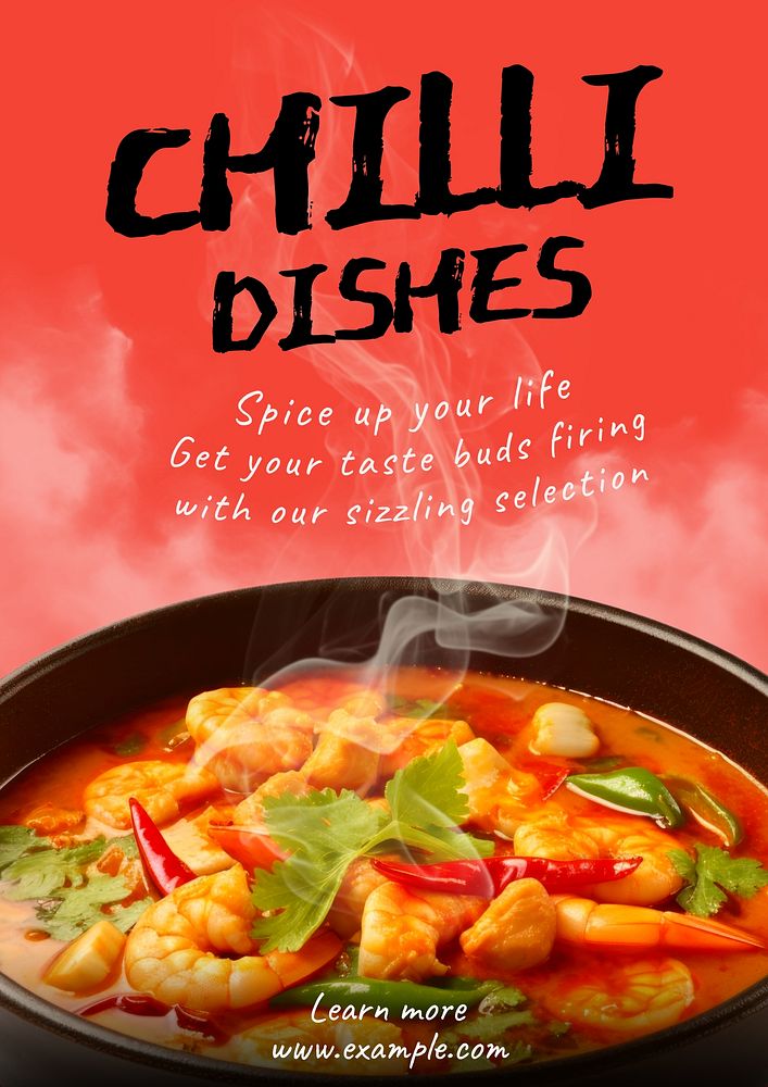 Chilli dishes poster template