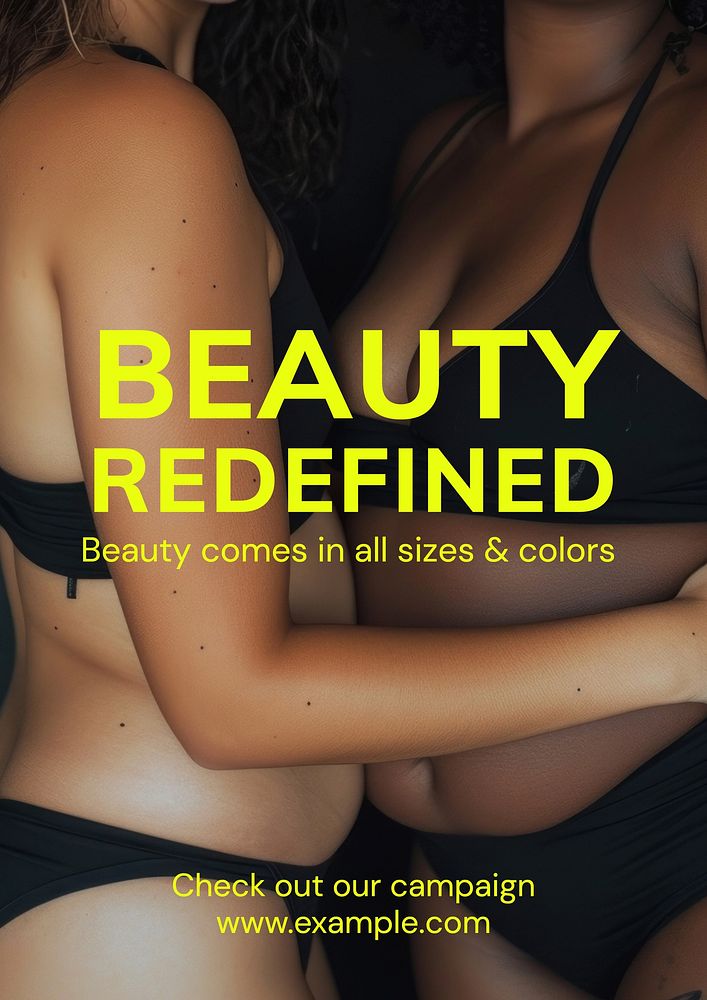 Redefined beauty poster template