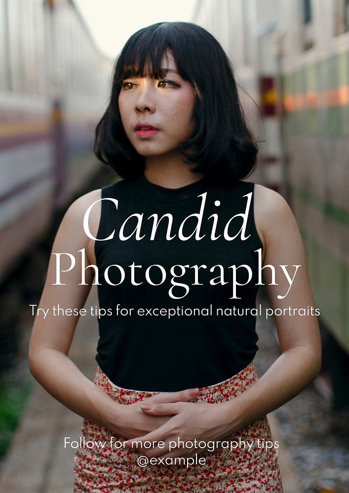Candid photography poster template and design