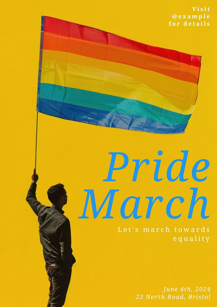 Pride march poster template