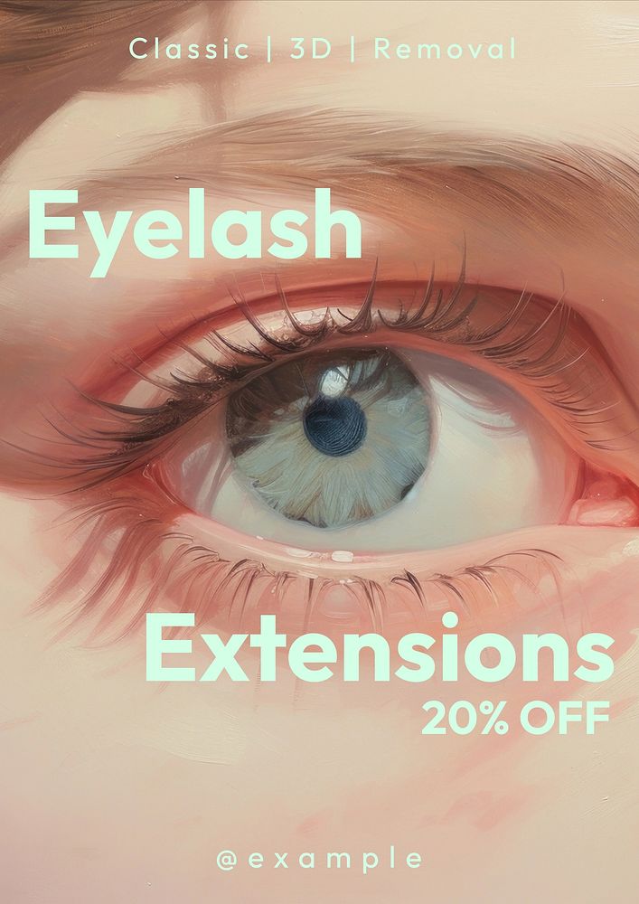 Eyelash extension poster template