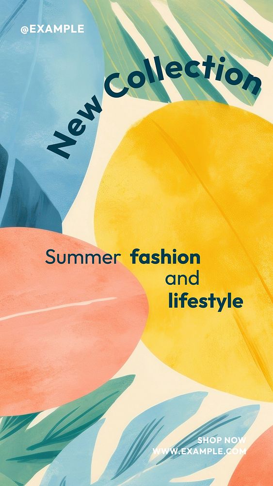 New summer collection Facebook story template