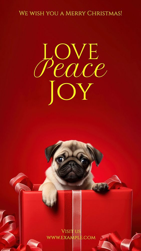 Love, peace & joy Instagram story template