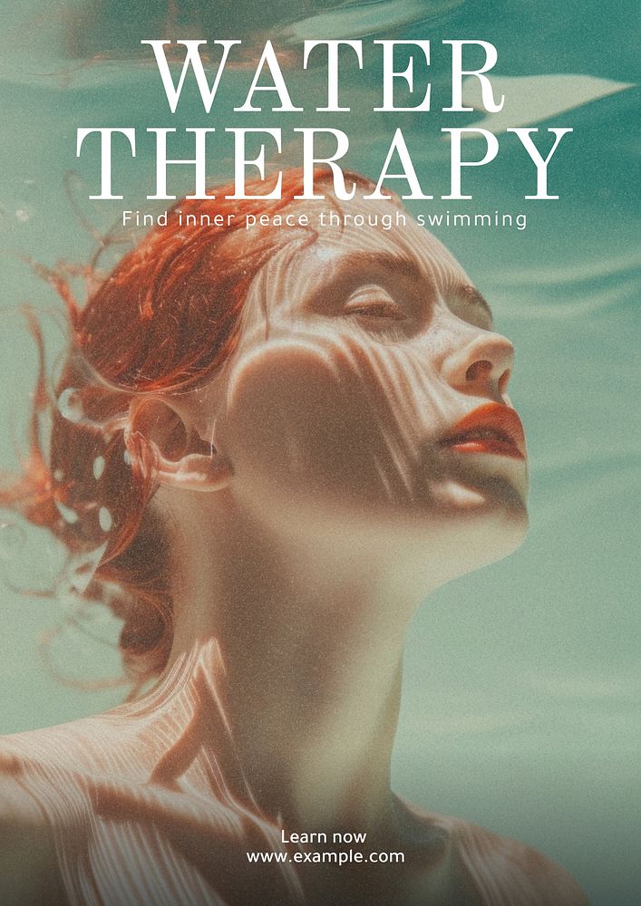 Water Therapy poster template and design