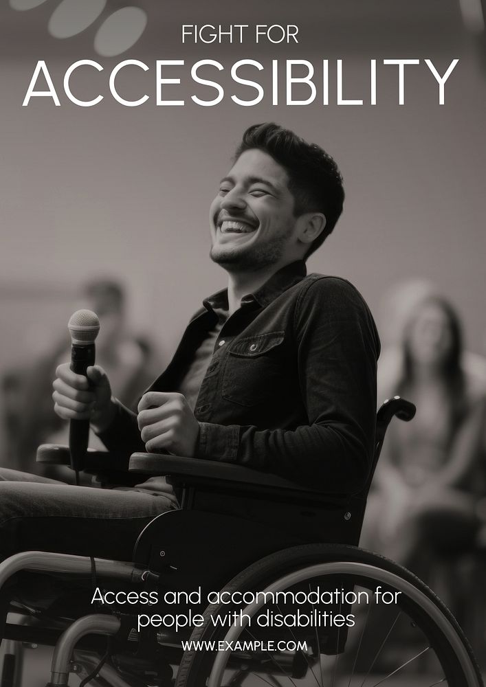 Fight for accessibility poster template
