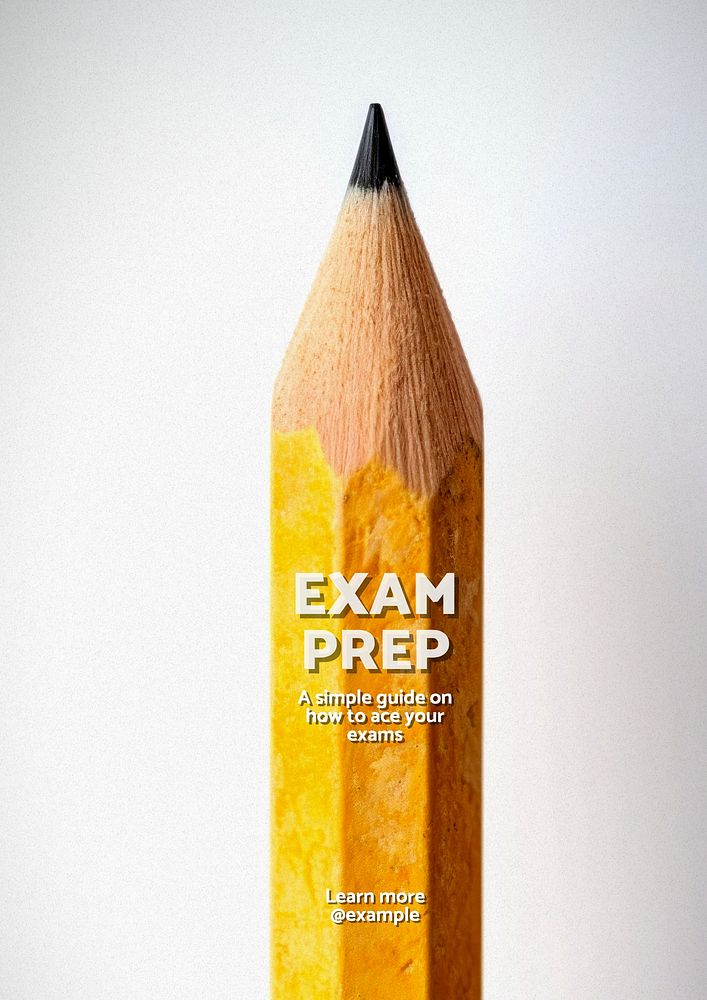Exam prep poster template and design