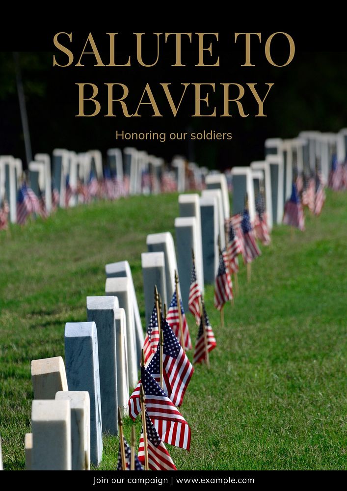 Honoring soldiers poster template