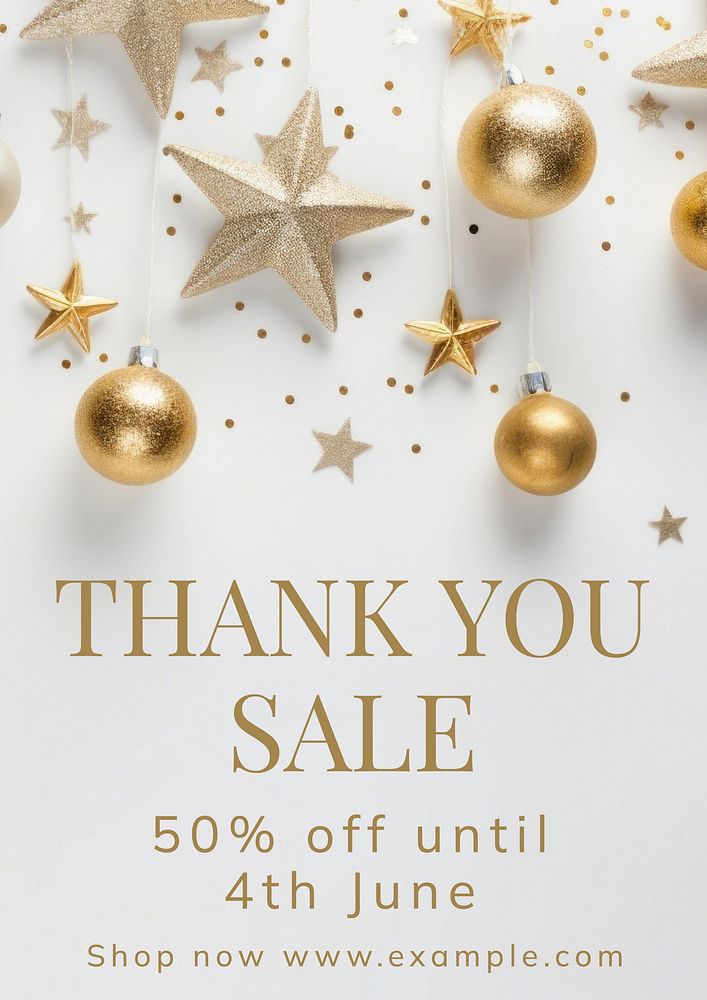 Thank you sale poster template