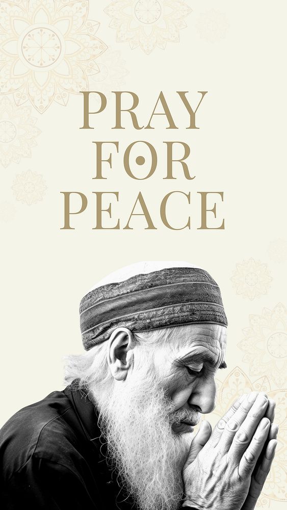 Peace praying Facebook story template