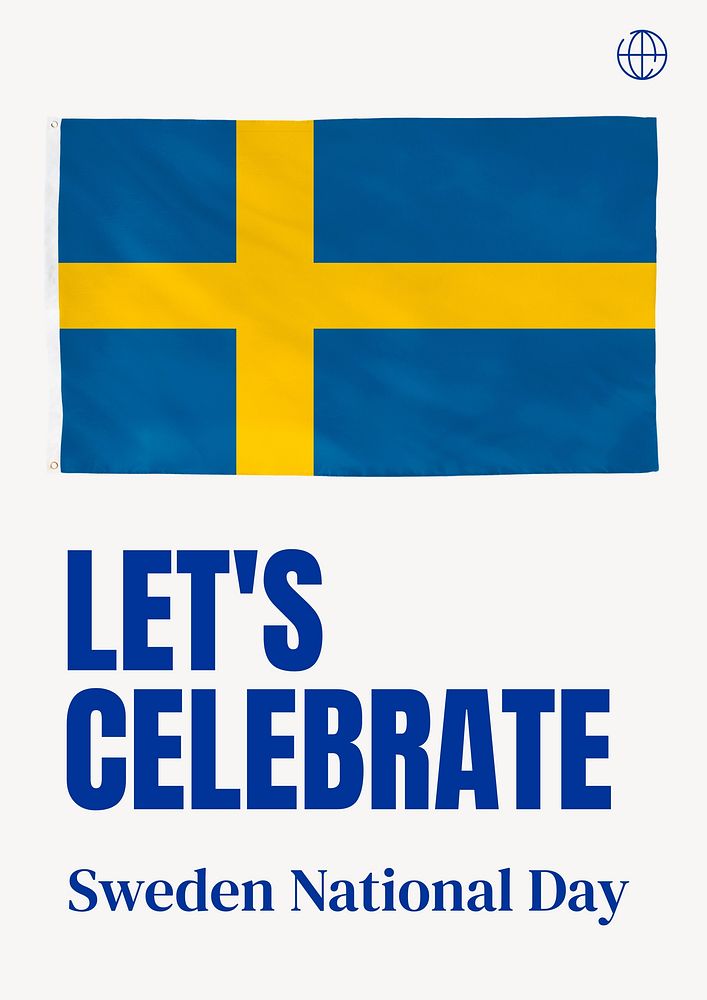 Sweden National Day poster template