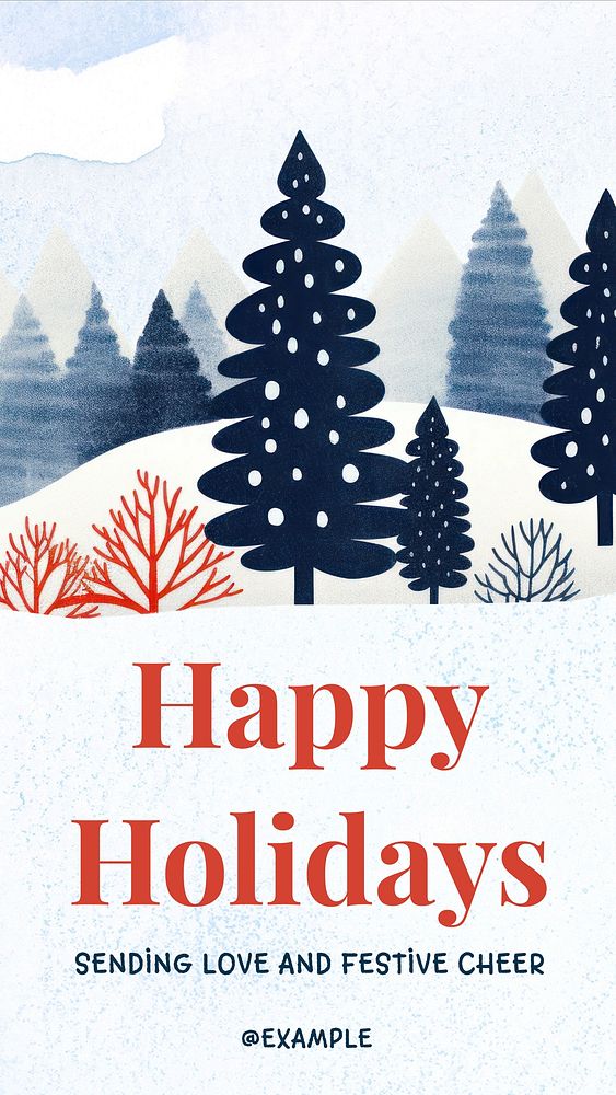 Happy holidays Instagram story template