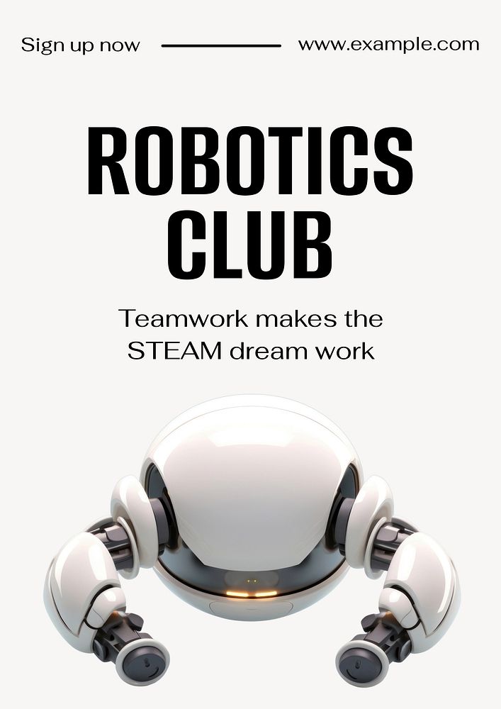 Robotics club poster template