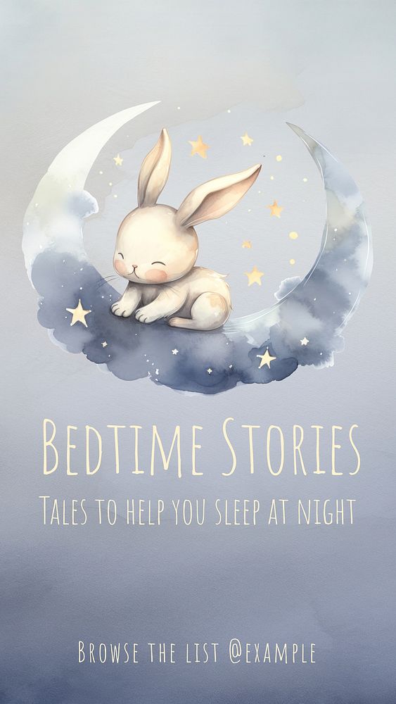 Bedtime stories Facebook story template