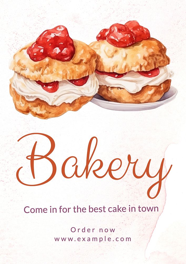 Bakery poster template and design