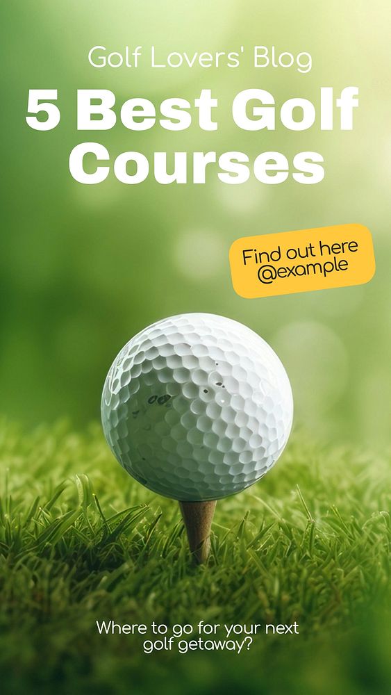 Golf courses Instagram story template