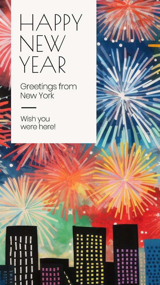 Happy new year Instagram story template