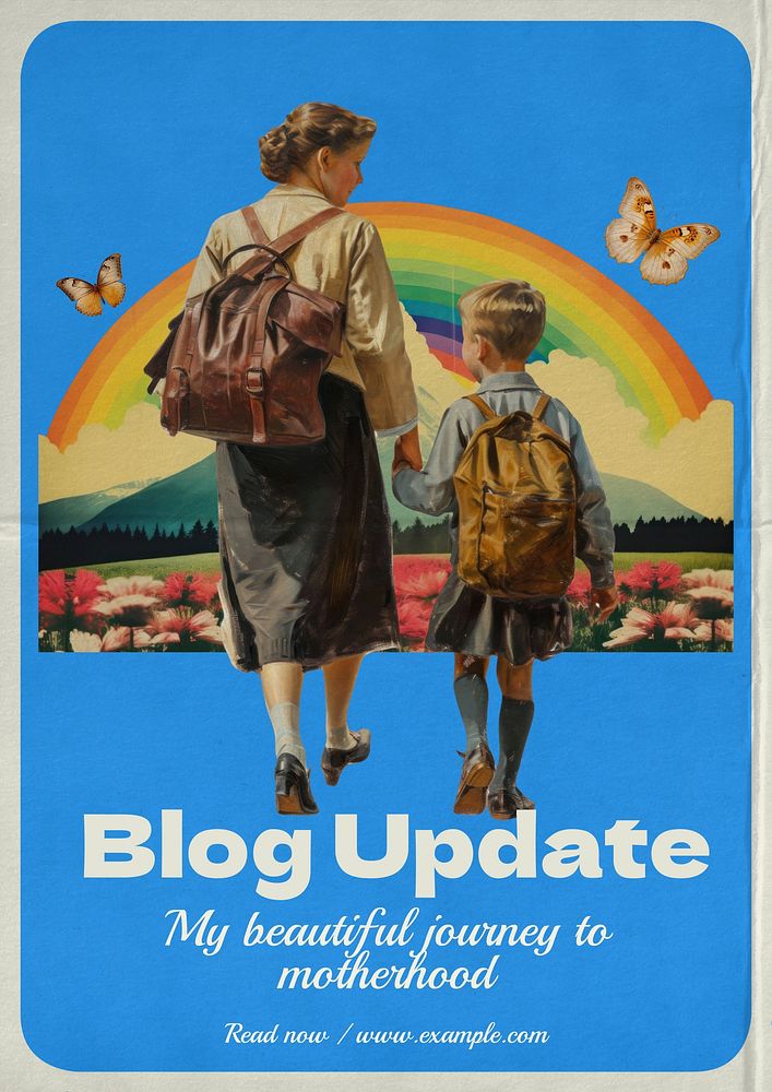 Blog update poster template