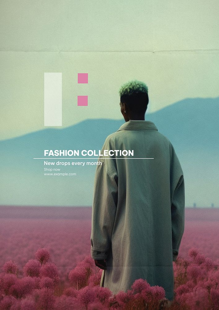 Fashion collection poster template