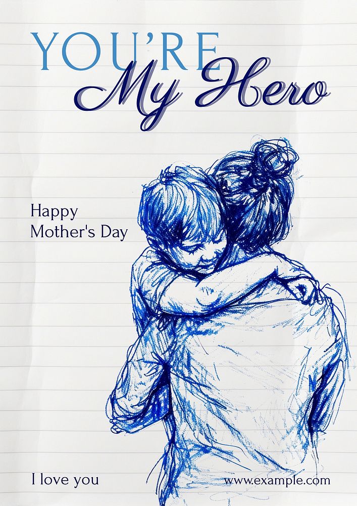 Happy mother's day poster template