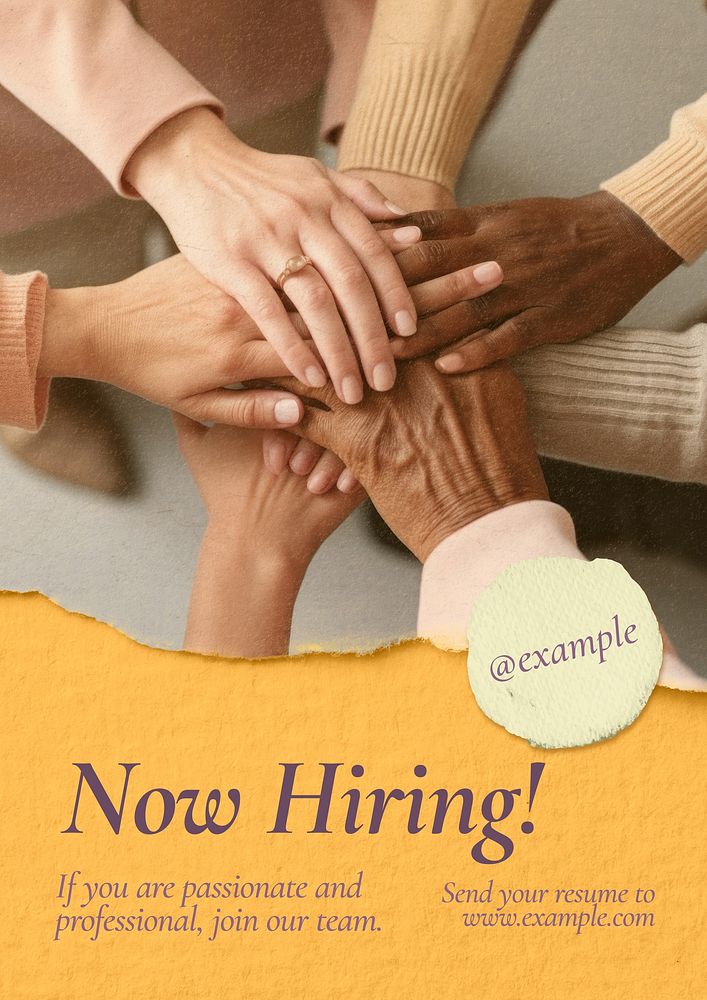 Now hiring! poster template