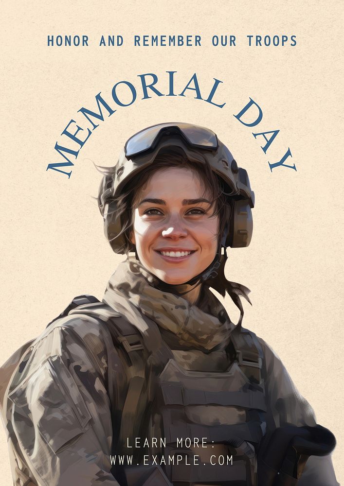 Memorial day poster template and design