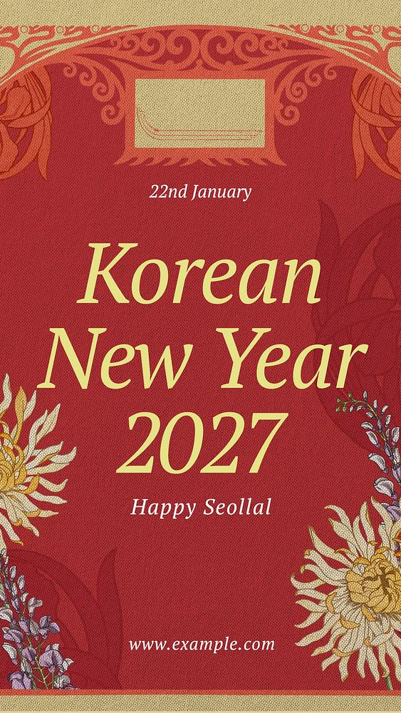 Korean New Year Instagram story template
