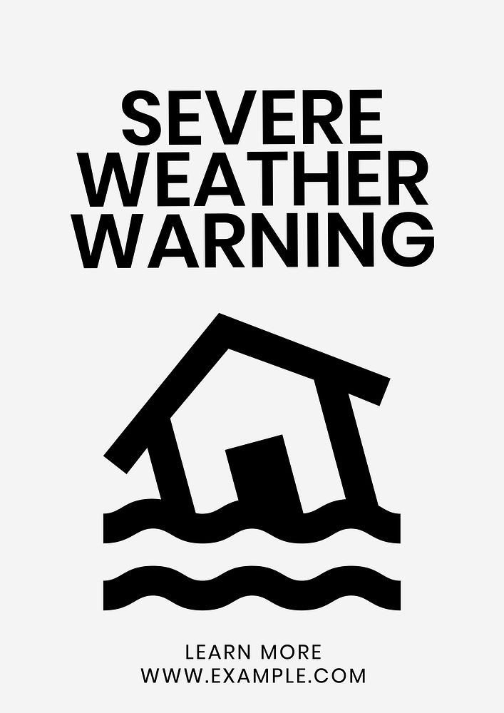 Weather warning  poster template