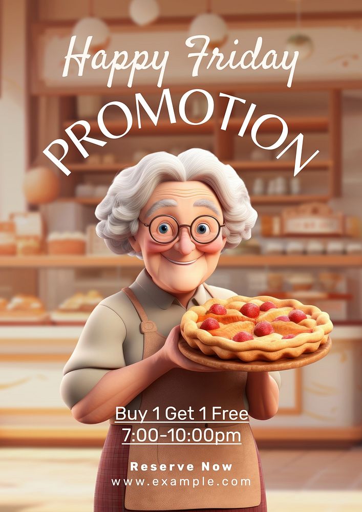 Happy Friday promotion poster template