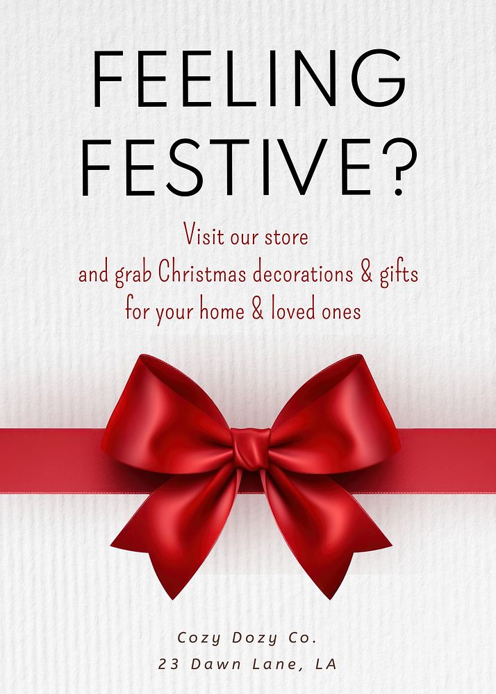 Christmas shopping poster template