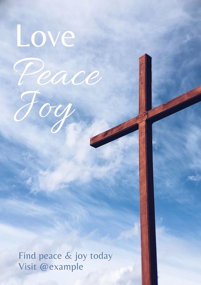 Love, peace & joy poster template