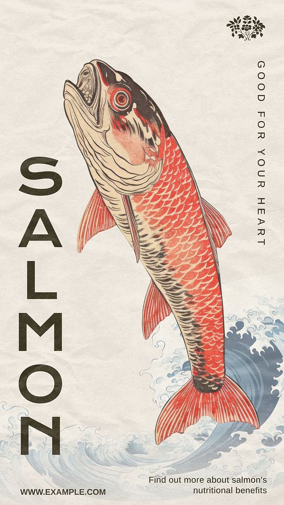 Salmon Facebook story template