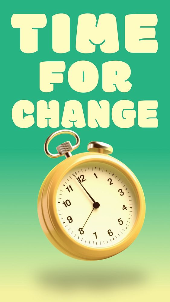 Time for change Facebook story template