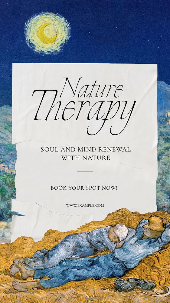 Nature therapy Instagram story template