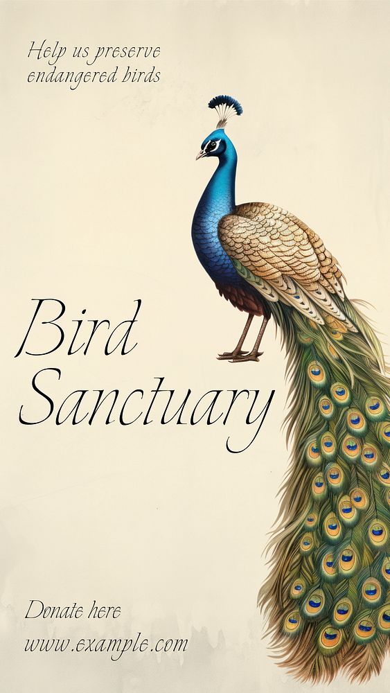 Bird sanctuary Facebook story template
