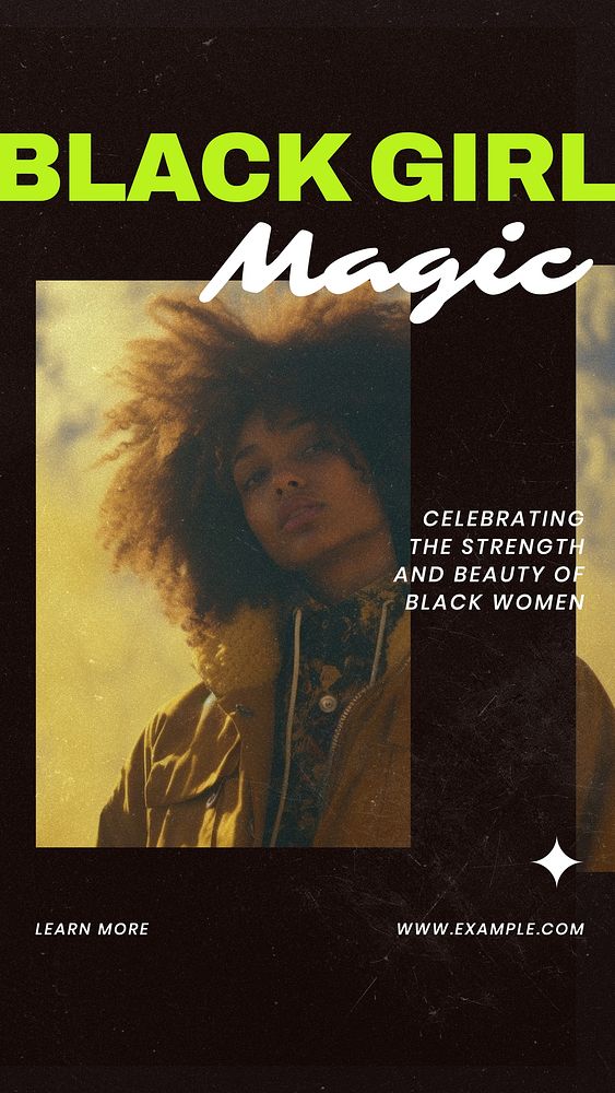 Black girl magic Instagram story template