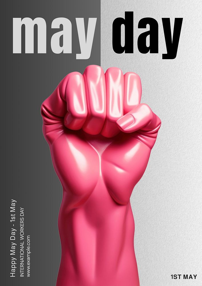 Happy May Day poster template