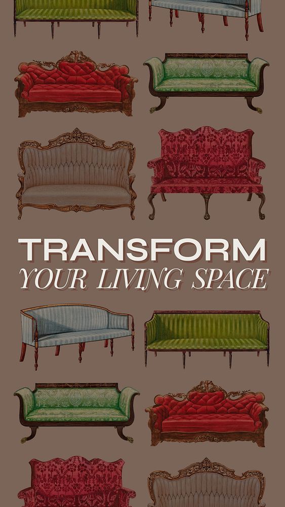 Living space Instagram story template