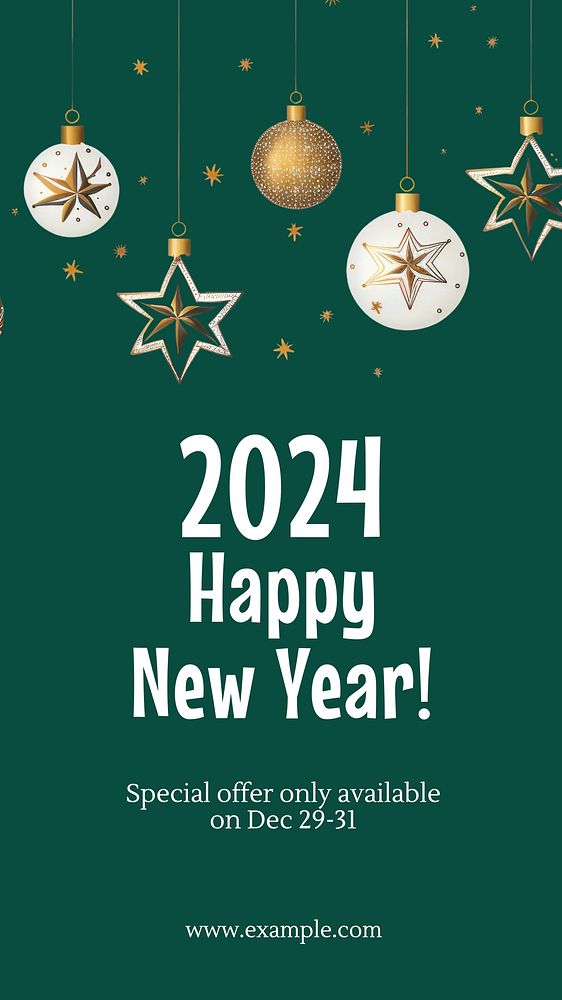 Happy new year Instagram story template