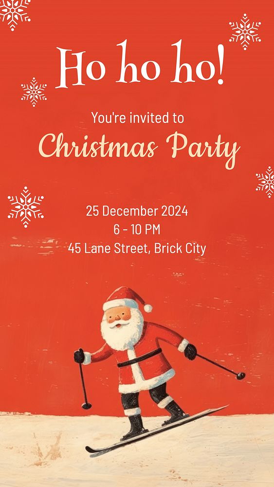 Christmas party Instagram story template