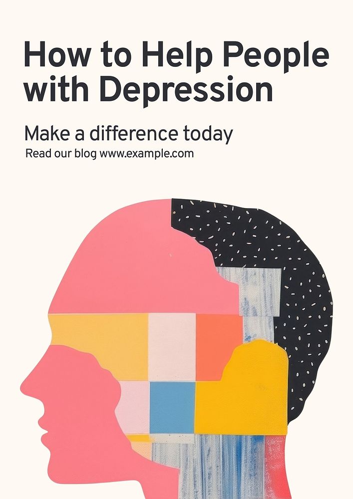 Depression support poster template