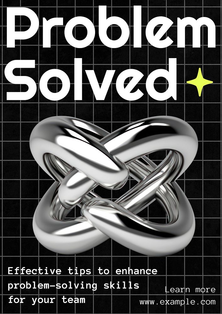 Problem solved poster template