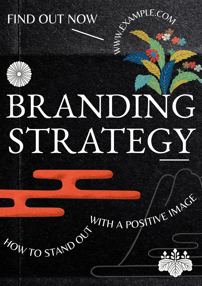 Branding strategy poster template and design
