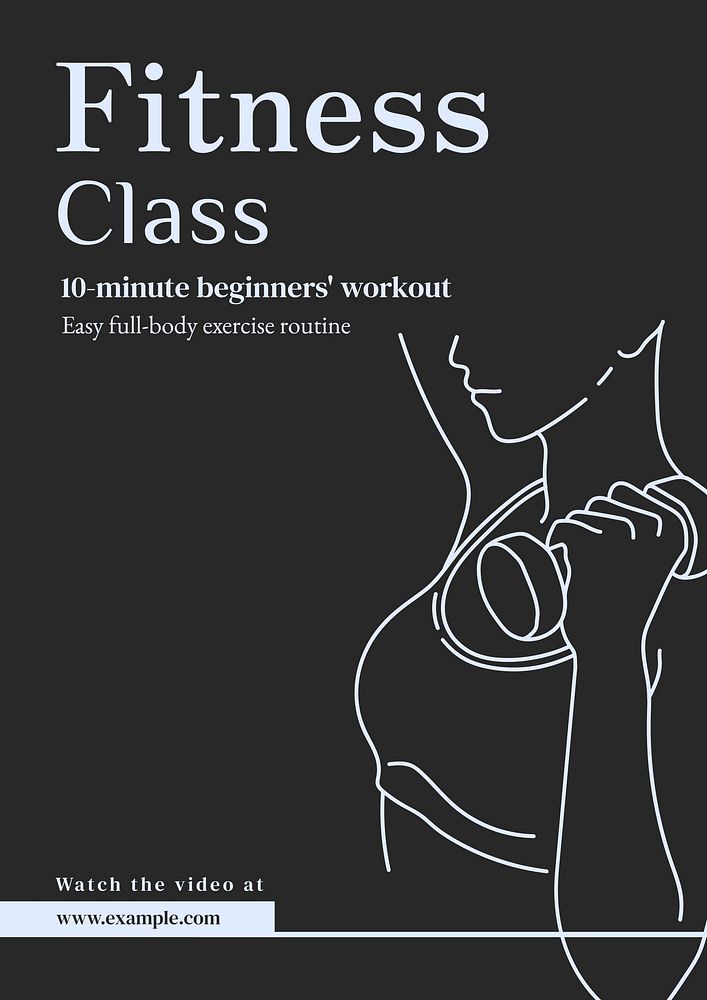 Fitness class poster template