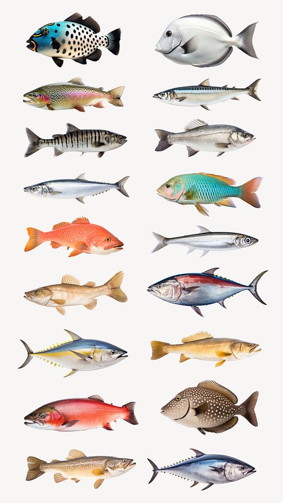 Fish aquatic animal set | Free Photo - rawpixel