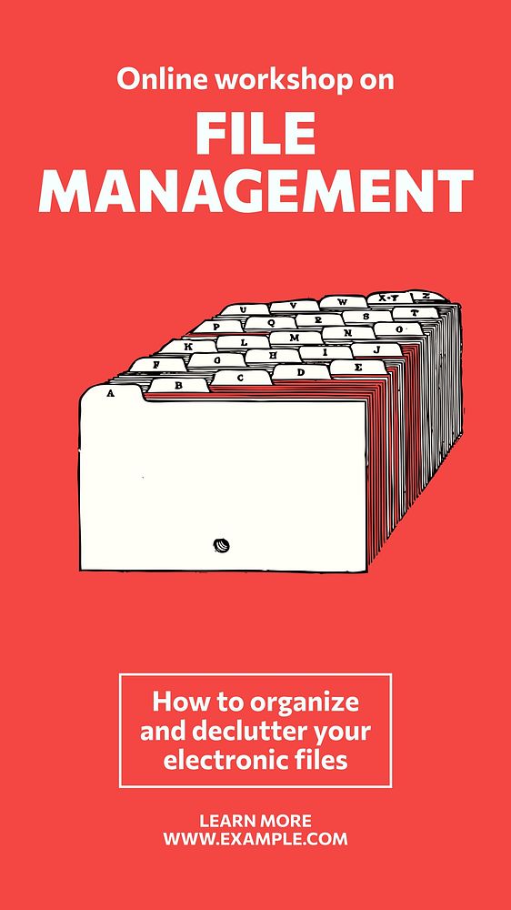 File management  Instagram story template