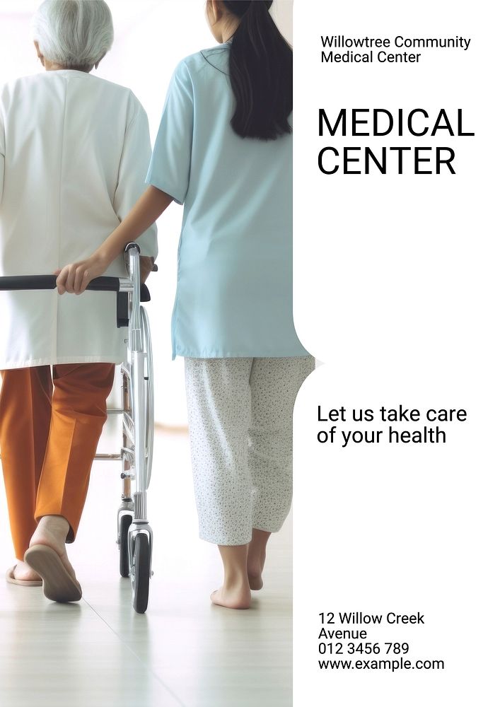 Medical center poster template