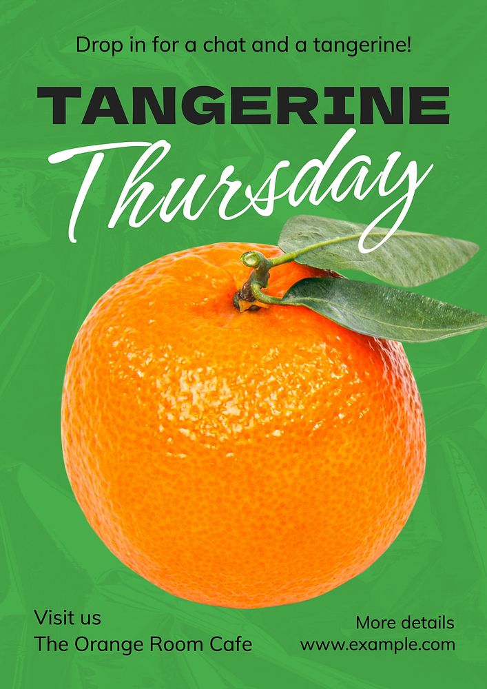 Tangerine Thursday poster template