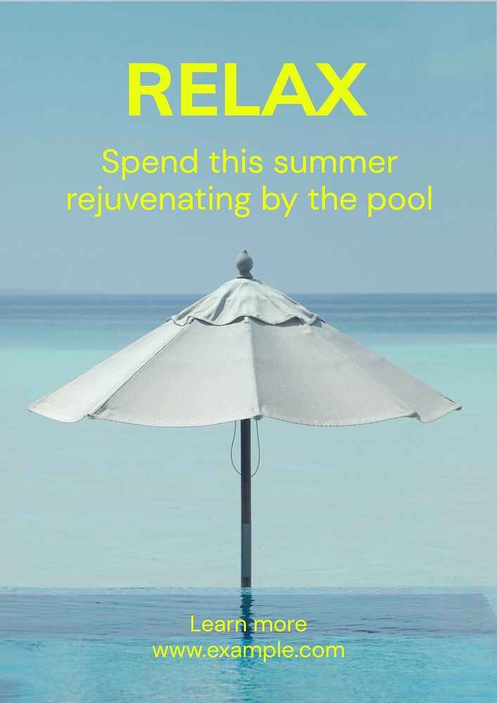 Relax poster template