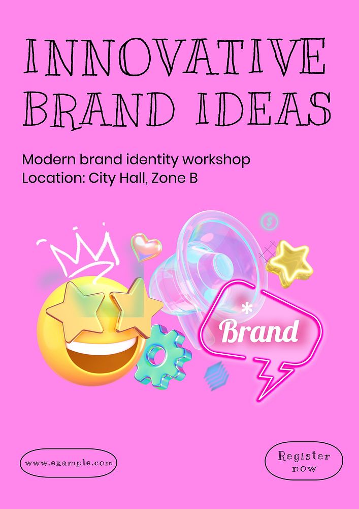 Innovative brand ideas poster template | Free Photo - rawpixel